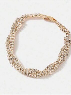 New! Classic Gold Rhinestone Bracelet (3019) NWOT